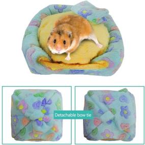 img 1 attached to Cozy XL-Sized HOMEYA Small Animal Pet Bed: Comfy Guinea Pig, Hamster, Hedgehog, Rat, Chinchilla Hideout with Removable Washable Mat – Perfect Nest for Snuggling and Sleeping