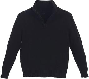 img 3 attached to 👕 Gioberti Knitted Sleeve Sweater Black - Premium Boys' Sweater for Cold Weather