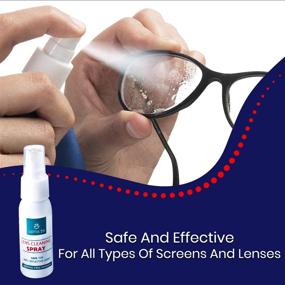 img 2 attached to 👓 Glasses Cleaner Kit: 30 Pre-Moistened Lens Wipes, 1oz Eyeglass Cleaner Spray, Microfiber Cleaning Cloth & Eyeglass Repair Screwdriver - Safe for All Lenses - Perfect for Camera Lens, Screen, Sunglass Cleaning