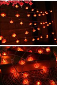 img 2 attached to 🏮 2021 Chinese New Year Party Lantern String Lights: Battery Operated Fairy String Lights for Spring Festival Decoration and The Lantern Festival - 20FT 40 LED Red Lanterns