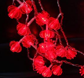 img 1 attached to 🏮 2021 Chinese New Year Party Lantern String Lights: Battery Operated Fairy String Lights for Spring Festival Decoration and The Lantern Festival - 20FT 40 LED Red Lanterns