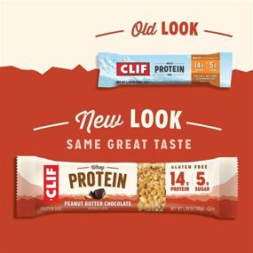 img 3 attached to 🍫 Clif Whey Protein Gluten Free Bars - Peanut Butter & Chocolate - Non-GMO, 8 Count - 1.98 oz Complete Protein Snack Bars