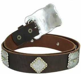 img 2 attached to 🤠 Authentic Longhorn Western Leather with Matching Conchos for Refined Cowboys