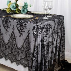 img 4 attached to ShinyBeauty Lace Tablecloth Overlay Embroidered