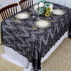 img 1 attached to ShinyBeauty Lace Tablecloth Overlay Embroidered