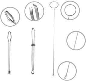 img 2 attached to 🧵 Sewing Loop Turner Hook and Bodkin Threader Set: Stainless Steel Tools for Easy Fabric Tube Turning and Drawstring Threading (6 Pcs) - DIY Face Cover Accessories, Straps, Belts, and More