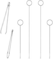 🧵 sewing loop turner hook and bodkin threader set: stainless steel tools for easy fabric tube turning and drawstring threading (6 pcs) - diy face cover accessories, straps, belts, and more logo