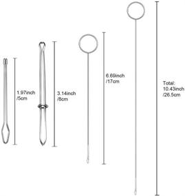 img 3 attached to 🧵 Sewing Loop Turner Hook and Bodkin Threader Set: Stainless Steel Tools for Easy Fabric Tube Turning and Drawstring Threading (6 Pcs) - DIY Face Cover Accessories, Straps, Belts, and More