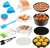 🍳 13-piece air fryer accessories kit by bicyclestore - compatible with 4.2qt-6.8qt air fryers - includes non-stick cake pan, silicone mat, pizza pan, silicone baking cup, skewer rack logo