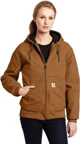 img 1 attached to 👚 Carhartt Women's XXL Quilted Flannel Sandstone Clothing