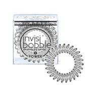 💪 invisibobble power traceless spiral hair ties - pack of 3 crystal clear - strong elastic grip coil hair accessories for active women - no kink, non soaking - gentle for girls, teens, and thick hair - seo-optimized hair ties logo