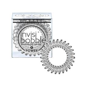 img 4 attached to 💪 Invisibobble Power Traceless Spiral Hair Ties - Pack of 3 Crystal Clear - Strong Elastic Grip Coil Hair Accessories for Active Women - No Kink, Non Soaking - Gentle for Girls, Teens, and Thick Hair - SEO-Optimized Hair Ties