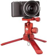 🎥 compact and versatile sirui 3t-35 table top/handheld video tripod with ball head in striking red logo