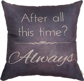 img 3 attached to 🏡 Retro Vintage After All This Time Always Motivational Throw Pillow Cover for Home Decor, Gray Brown, 18"x 18