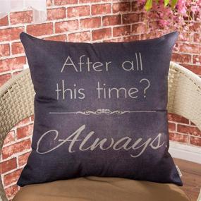 img 2 attached to 🏡 Retro Vintage After All This Time Always Motivational Throw Pillow Cover for Home Decor, Gray Brown, 18"x 18