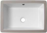 🚽 undermount bathroom sink - lordear 18'' pure white porcelain ceramic rectangle lavatory vanity basin with overflow logo