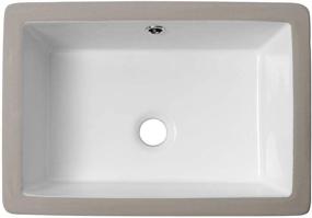 img 4 attached to 🚽 Undermount Bathroom Sink - Lordear 18'' Pure White Porcelain Ceramic Rectangle Lavatory Vanity Basin with Overflow