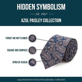 img 3 attached to 🔱 Paisley Necktie Masonic Revival Width: Elevating Your Style with Classic Charm