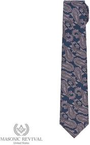 img 2 attached to 🔱 Paisley Necktie Masonic Revival Width: Elevating Your Style with Classic Charm