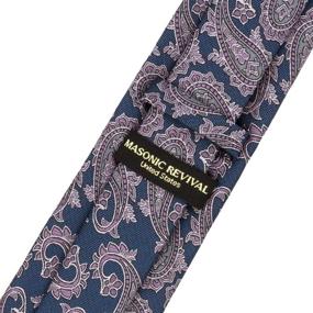 img 1 attached to 🔱 Paisley Necktie Masonic Revival Width: Elevating Your Style with Classic Charm