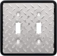 💎 diamond plate dual switch wall plate, varied packaging - enhance seo logo