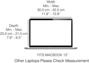 img 1 attached to 🖥️ Philbert Design Laptop Sun Shade &amp; Privacy Hood for MacBook 12&#34; and 13&#34; (Other laptops: Please Refer to Measurement Chart), Black. Enhanced Technology! Environmentally Friendly Materials, Universal Fit, Heat Resistant