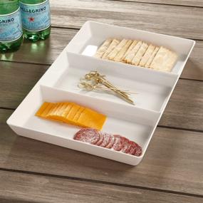 img 3 attached to 🍽️ Plastic White 3 Section Serving Tray