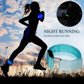 img 3 attached to 🚴 Fashion&amp;cool LED Slap Band: USB Rechargeable Light Up Sport Armband for Night Safety in Running, Cycling, Hiking