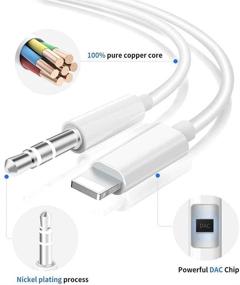 img 3 attached to 🔌 [Apple MFi Certified] iPhone AUX-кабель для автомагнитолы, 2 шт., Lightning to 3.5mm аудио-кабель совместимый с iPhone 12/11/XS/XR/X/iPad/iPod для колонок/домашней стереосистемы/наушников, поддерживающий iOS 14 (3.3ft) - улучшенный SEO