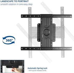 img 2 attached to VIVO Landscape to Portrait TV Wall Mount: 37 to 80 inch, Heavy Duty Rotating Bracket, Max VESA 600x400, Black