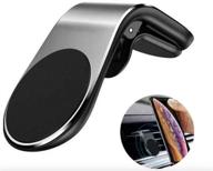 📱 lyfejoy magnetic car phone holder with hook clip - secure lock, universal air vent mount for any car - horizontal and vertical positions, fits 2.5-7 inch mobile phones logo