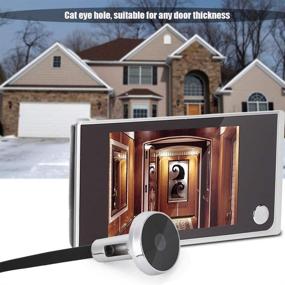 img 3 attached to 🏡 Enhanced Home Security: 3.5" Digital LCD Video Doorbell with 120° Peephole Viewer, Wireless Camera System for Home and Office Surveillance