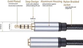 img 2 attached to Enhanced Audio Connectivity: 15Ft/5M 3.5mm Audio Mic Extension Cable for Headset, TV, Laptop, Phone, and More