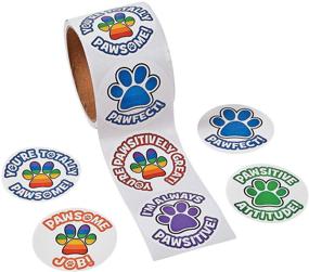 img 1 attached to 🐾 Paw Print Roll Stickers - Fun and Educational Activities for Kids