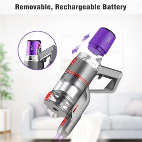 img 3 attached to 🧹 Powerful and Lightweight JASHEN V16E Cordless Vacuum Cleaner - Ideal for Hard Floors, Tile, Laminate, and Carpet!