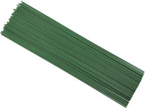 img 3 attached to Buthneil 14 Gauge Dark Green Floral Wire: Ideal for DIY Crafts, Artificial Flower Stems, Handmade Decorations - Pack of 100