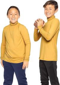 img 3 attached to 🧥 Mustard Boys' Sweater with Stretch Comfort Sleeve - Turtleneck Style