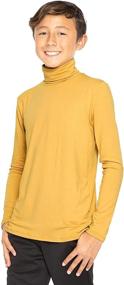 img 4 attached to 🧥 Mustard Boys' Sweater with Stretch Comfort Sleeve - Turtleneck Style