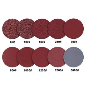 img 2 attached to 🪚 CENGOOD 4" Hook & Loop Sanding Discs Sanding Pads - Pack of 100 Assorted Grits: 80/100/180/240/600/800/1000/1200/2000/3000