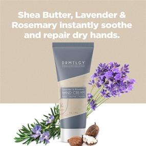 img 3 attached to 🌿 DRMTLGY Shea Butter Hand Cream: Lavender &amp; Rosemary Infused Lotion for Dry Hands. Non-Greasy Moisturizer.