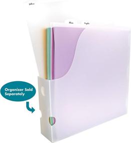 img 2 attached to Clear Tabbed Dividers with Labels, 3-Pack, 12.25 x 12.88 Inches - Storage Studios CH92601