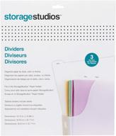 clear tabbed dividers with labels, 3-pack, 12.25 x 12.88 inches - storage studios ch92601 логотип