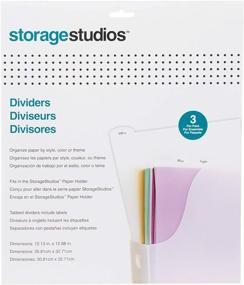 img 4 attached to Clear Tabbed Dividers with Labels, 3-Pack, 12.25 x 12.88 Inches - Storage Studios CH92601