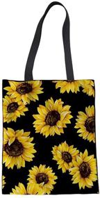 img 4 attached to DESIGNS Canvas Sunflower Student Shoulder Women's Handbags & Wallets for Totes