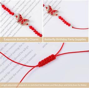 img 2 attached to 🦋 12-Piece Butterfly Bracelet Set: Birthday Decorations, Party Favors, Friendship Gifts for Women, Men & Girls - Wish Bracelets with Charms