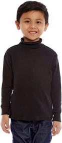 img 3 attached to Leveret Kids Turtleneck Shirt: 100% Cotton Solid Color Tops for Boys, Girls & Toddlers (2-14 Years) - Wide Range of Vibrant Options