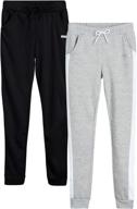 👖 hind girls' sweatpants – stylish 2 pack active fleece jogger pants (sizes 4-16) logo