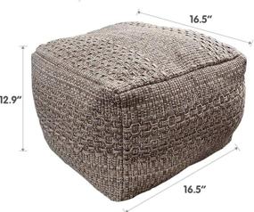 img 3 attached to Riarevt Unstuffed Ottoman Footstool Furniture