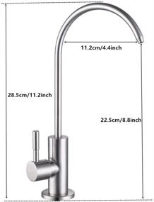 img 3 attached to 💧 Lead-Free Stainless Steel Brushed Nickel Kitchen Bar Sink Drinking Water Filter Faucet – Modern and High-Performance Filtered Water Tap