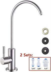 img 2 attached to 💧 Lead-Free Stainless Steel Brushed Nickel Kitchen Bar Sink Drinking Water Filter Faucet – Modern and High-Performance Filtered Water Tap